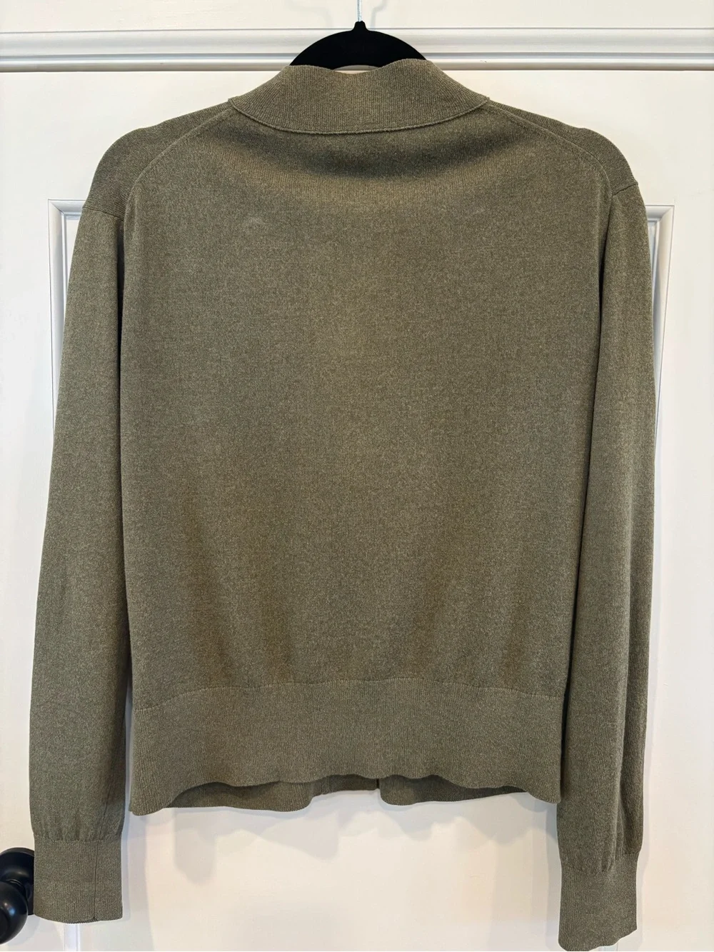 J. Crew Women’s Olive Green V-Neck Crop Cardigan Sweater | Medium